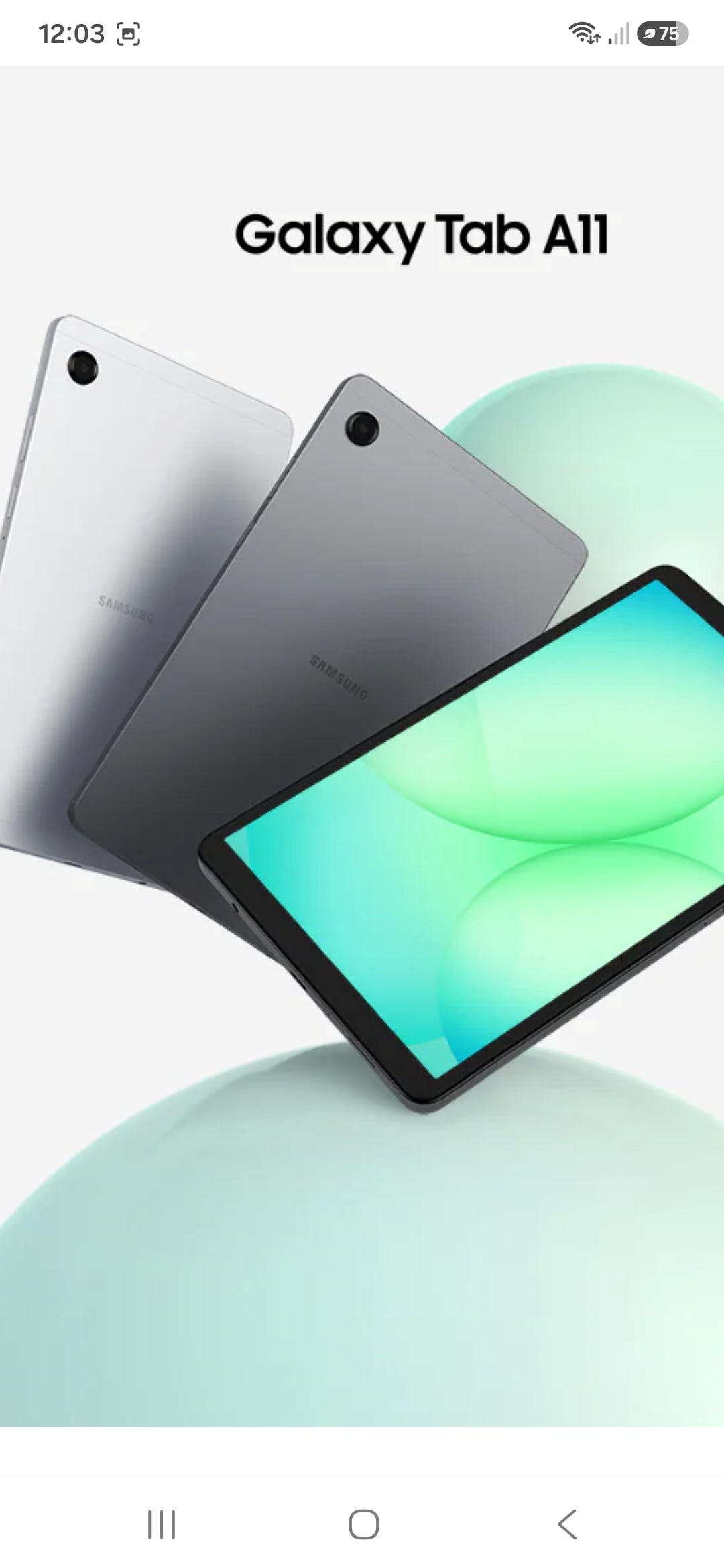 Samsung Galaxy Tab A11 Wi-Fi + 4G 64GB – Black New (Sealed)